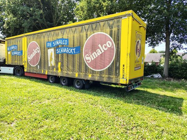 Grote foto semi dieplader met huif 3 asser aluminium vloer 2005 doe het zelf en verbouw opleggers