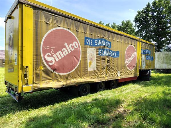 Grote foto semi dieplader met huif 3 asser aluminium vloer 2005 doe het zelf en verbouw opleggers