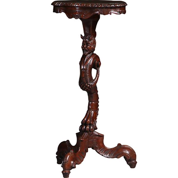 Grote foto karakteristieke italiaans neorenaissance pedestal ca 1875 met pan de bosgod no.301831 antiek en kunst stoelen en banken