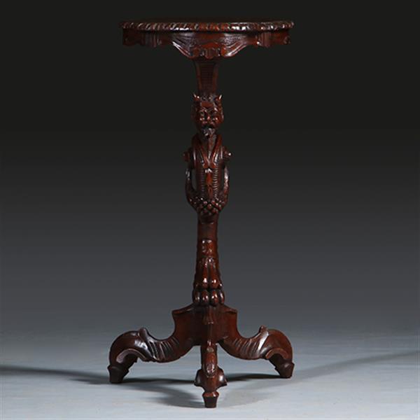 Grote foto karakteristieke italiaans neorenaissance pedestal ca 1875 met pan de bosgod no.301831 antiek en kunst stoelen en banken