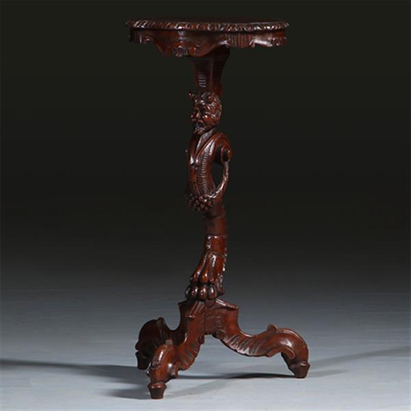 Grote foto karakteristieke italiaans neorenaissance pedestal ca 1875 met pan de bosgod no.301831 antiek en kunst stoelen en banken