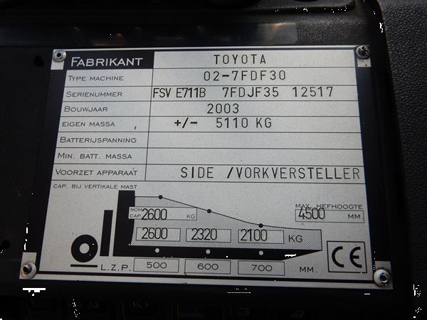 Grote foto toyota 3 ton diesel agrarisch heftrucks
