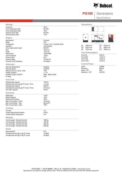 Grote foto bobcat mobiele generator pg100 doe het zelf en verbouw aggregaten