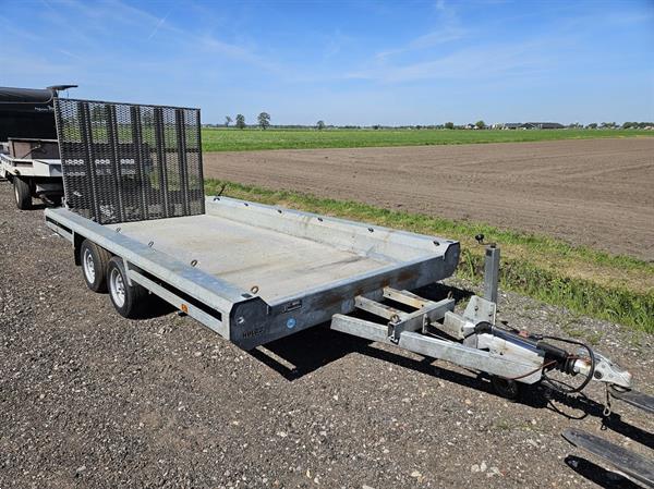 Grote foto hulco terrax 2 machinetransporter 400x180 cm gebruikt 3500kg agrarisch aanhangwagens
