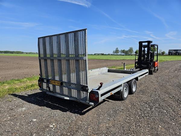 Grote foto hulco terrax 2 machinetransporter 400x180 cm gebruikt 3500kg agrarisch aanhangwagens