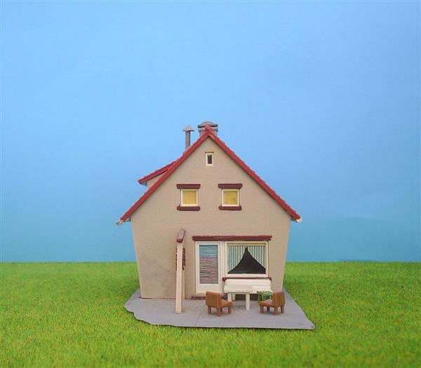 Grote foto woning met poort pola h0 ho nh1278 hobby en vrije tijd h0