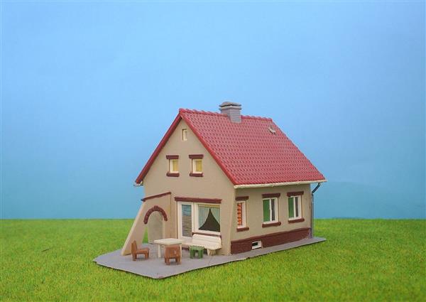 Grote foto woning met poort pola h0 ho nh1278 hobby en vrije tijd h0