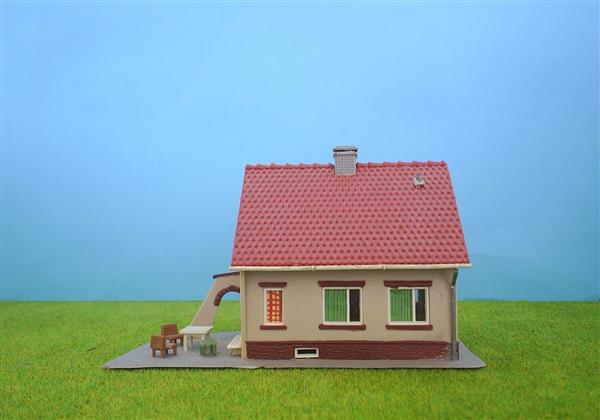 Grote foto woning met poort pola h0 ho nh1278 hobby en vrije tijd h0