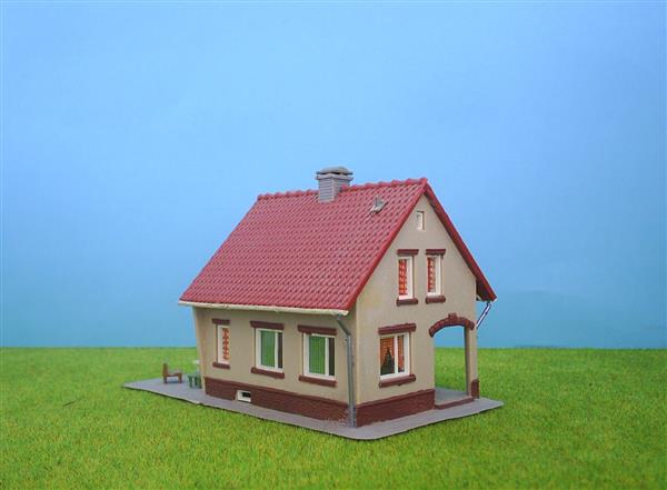 Grote foto woning met poort pola h0 ho nh1278 hobby en vrije tijd h0