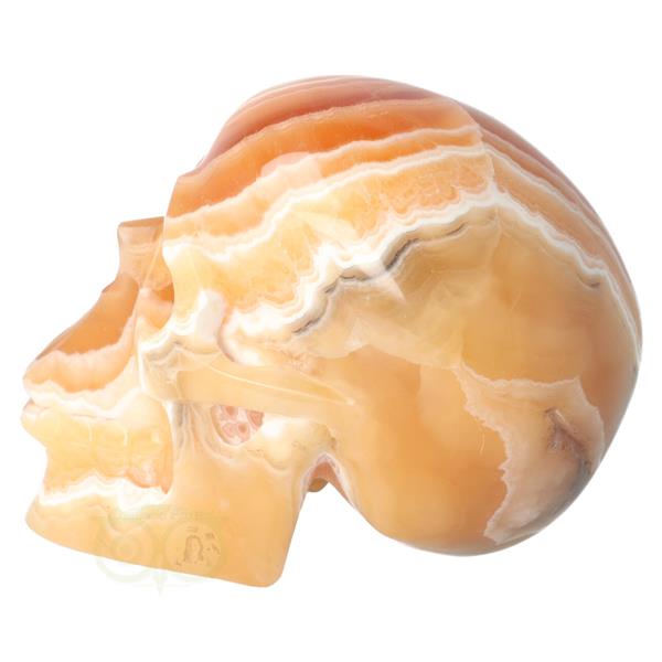 Grote foto oranje calciet schedel 2769 gram verzamelen overige verzamelingen