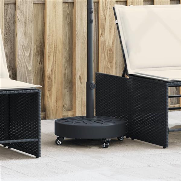 Grote foto vidaxl parasolvoet met wielen voor stok van 38 48 mm 27 kg rond tuin en terras overige tuin en terras
