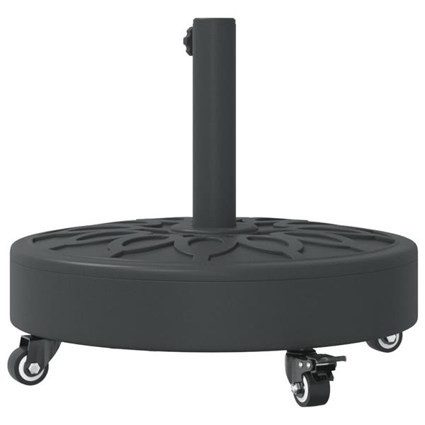 Grote foto vidaxl parasolvoet met wielen voor stok van 38 48 mm 27 kg rond tuin en terras overige tuin en terras