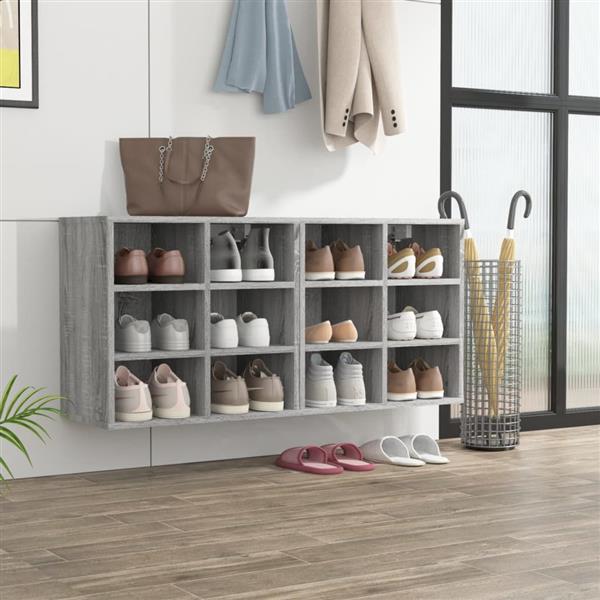 Grote foto vidaxl schoenenkasten 2 st 52 5x30x50 cm grijs sonoma eikenkleurig huis en inrichting overige