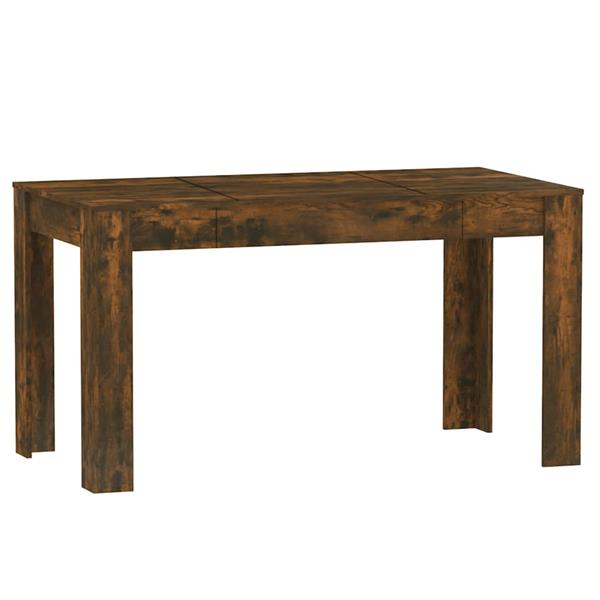 Grote foto vidaxl eettafel 140x74 5x76 cm bewerkt hout gerookt eikenkleurig huis en inrichting eettafels