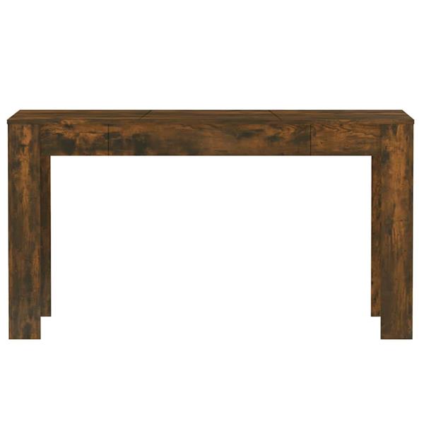 Grote foto vidaxl eettafel 140x74 5x76 cm bewerkt hout gerookt eikenkleurig huis en inrichting eettafels