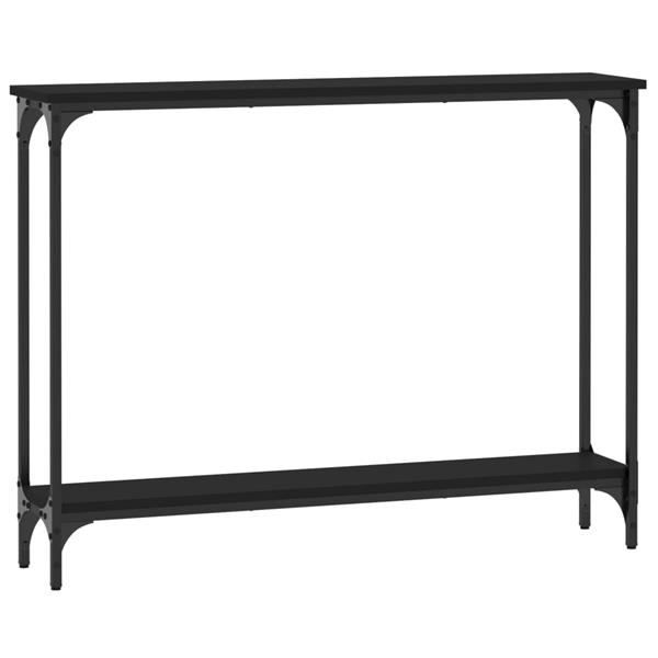 Grote foto vidaxl wandtafel 100x22 5x75 cm bewerkt hout zwart huis en inrichting eettafels
