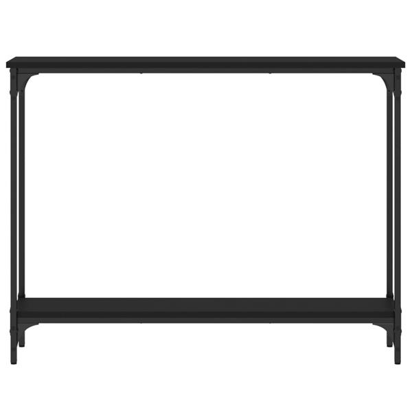 Grote foto vidaxl wandtafel 100x22 5x75 cm bewerkt hout zwart huis en inrichting eettafels