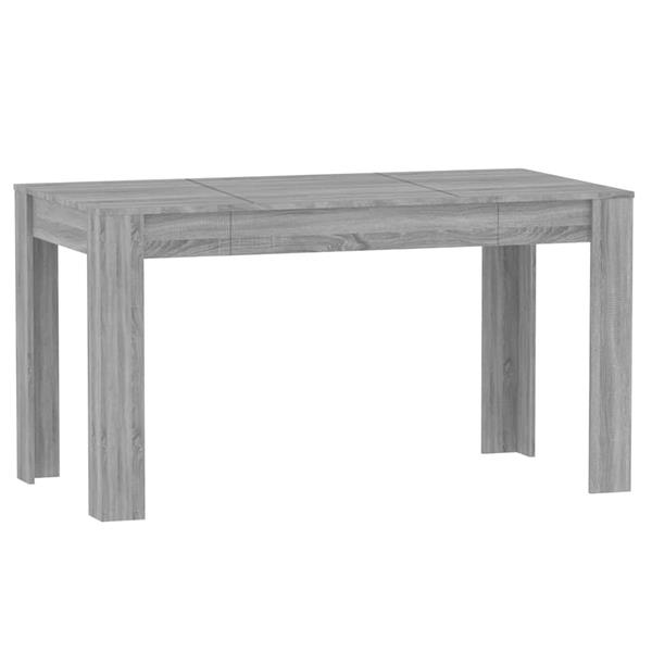 Grote foto vidaxl eettafel 140x74 5x76 cm bewerkt hout grijs sonoma eikenkleurig huis en inrichting eettafels