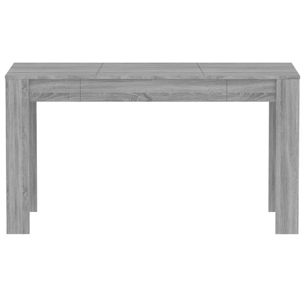 Grote foto vidaxl eettafel 140x74 5x76 cm bewerkt hout grijs sonoma eikenkleurig huis en inrichting eettafels