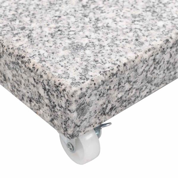Grote foto vidaxl parasolvoet vierkant 30 kg graniet grijs tuin en terras overige tuin en terras