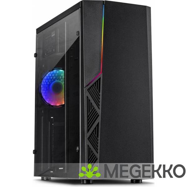 Grote foto inter tech b 02 rgb tower zwart computers en software behuizingen en kasten