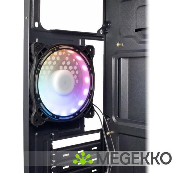 Grote foto inter tech b 02 rgb tower zwart computers en software behuizingen en kasten
