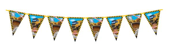 Grote foto construction fsc paper triangle flag banner 9 flags 1st verzamelen overige verzamelingen