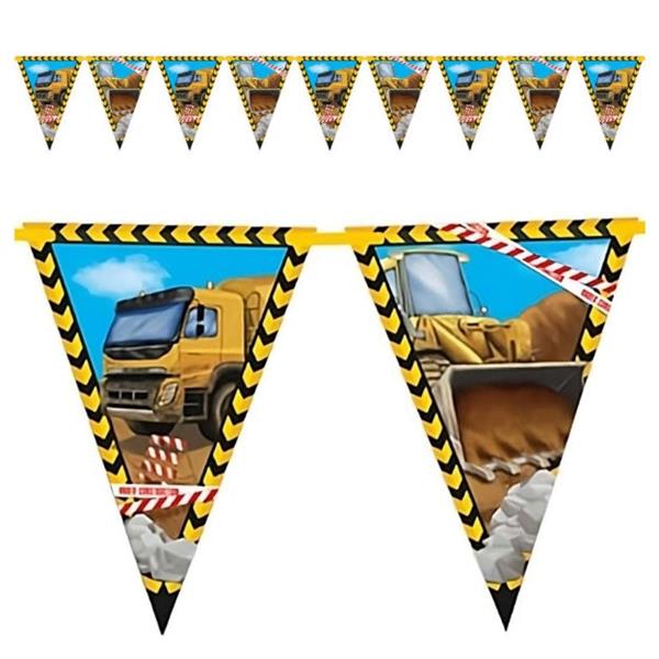 Grote foto construction fsc paper triangle flag banner 9 flags 1st verzamelen overige verzamelingen