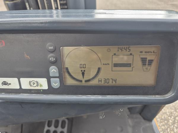 Grote foto jungheinrich efg220 2 ton 3 wieler elektrisch mast 3f450 3074 uur. agrarisch heftrucks