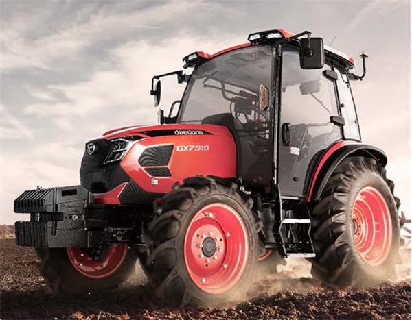 Grote foto kioti rx8040pc ge 73 pk cabine airco 4wd powershuttle evt met voorlader agrarisch tractoren