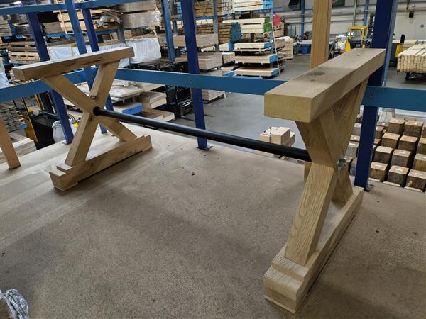 Grote foto eiken onderstel ex showroom model doe het zelf en verbouw hout en planken