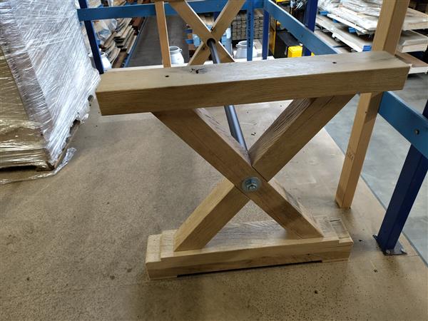 Grote foto eiken onderstel ex showroom model doe het zelf en verbouw hout en planken