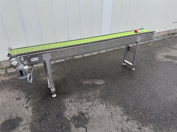 Grote foto het packhuys transportband 295 x 25 cm met rolletjes agrarisch transportbanden