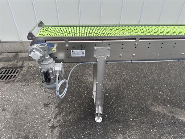 Grote foto het packhuys transportband 295 x 25 cm met rolletjes agrarisch transportbanden