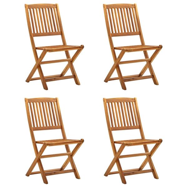 Grote foto vidaxl tuinstoelen inklapbaar 4 st massief acaciahout tuin en terras tuinmeubelen