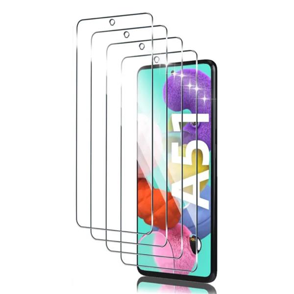 Grote foto 4 pack samsung galaxy a51 screen protector 9h film gehard glas telecommunicatie mobieltjes