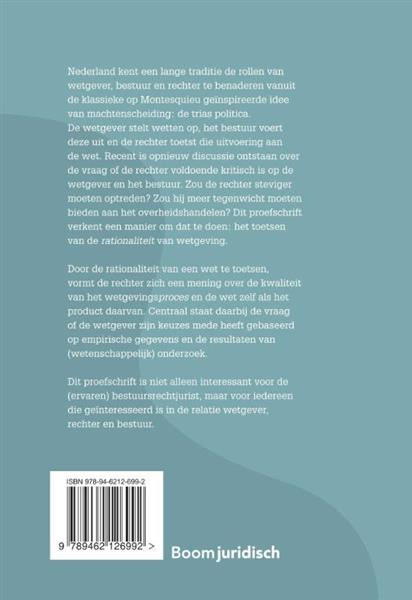 Grote foto rechterlijke toetsing van de rationaliteit van algemeen verbindende voorschriften boeken wetenschap