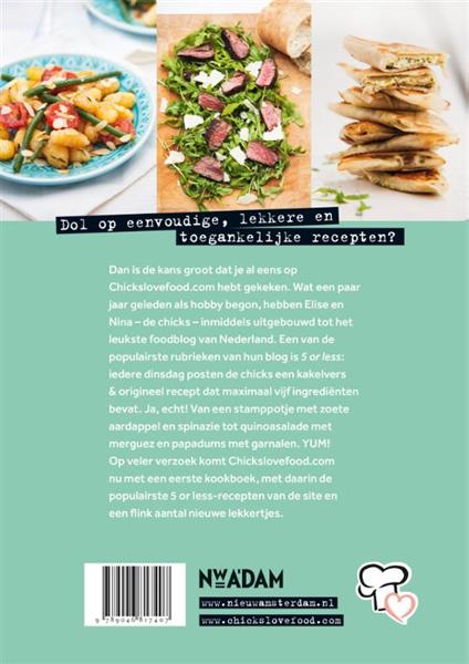 Grote foto chickslovefood het 5 or less kookboek boeken kookboeken