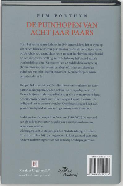 Grote foto de puinhopen van acht jaar paars boeken politiek en maatschappij