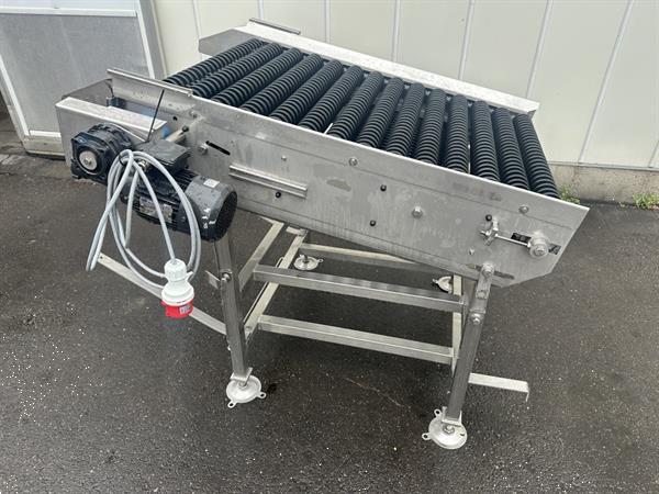 Grote foto rollenleesband rvs met rubberen schijfjes 120 x 75 voor fruit agrarisch tuinbouw
