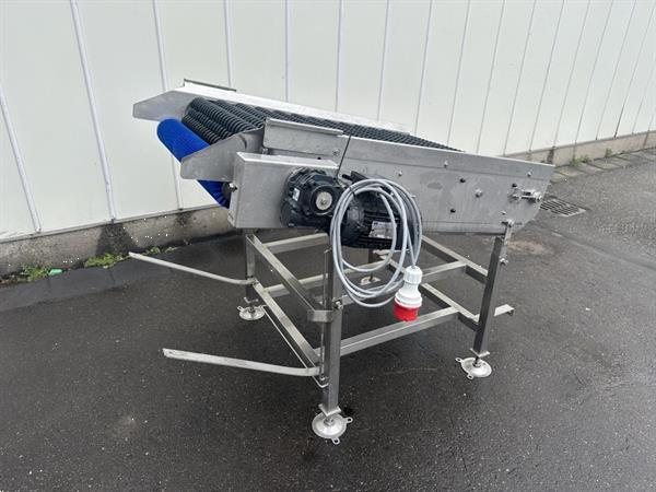 Grote foto rollenleesband rvs met rubberen schijfjes 120 x 75 voor fruit agrarisch tuinbouw
