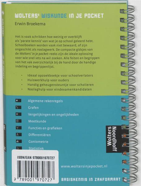 Grote foto wolters wiskunde in je pocket boeken overige boeken