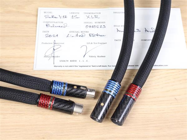 Grote foto stealth audio cables sakra v17 highend audio interconnects xlr 1 5 metre audio tv en foto onderdelen en accessoires