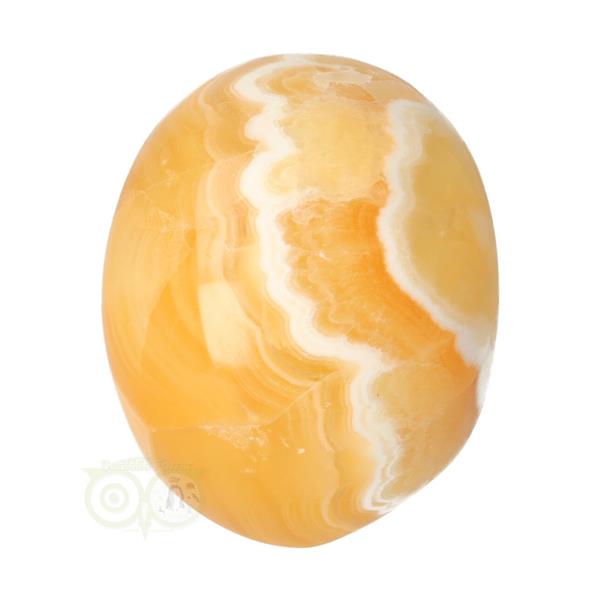 Grote foto oranje calciet schedel 438 gram verzamelen overige verzamelingen