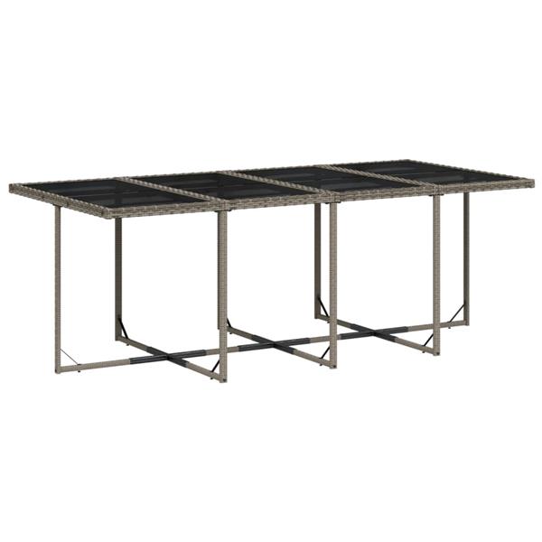 Grote foto vidaxl 9 delige tuinset met kussens poly rattan grijs tuin en terras tuinmeubelen