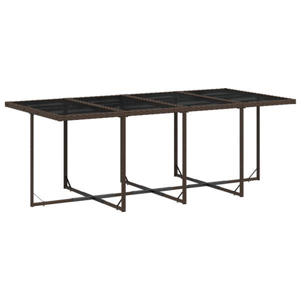 Grote foto vidaxl 9 delige tuinset met kussens poly rattan bruin tuin en terras tuinmeubelen