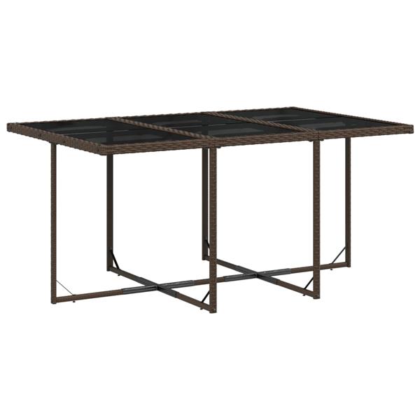 Grote foto vidaxl 11 delige tuinset met kussens poly rattan bruin tuin en terras tuinmeubelen