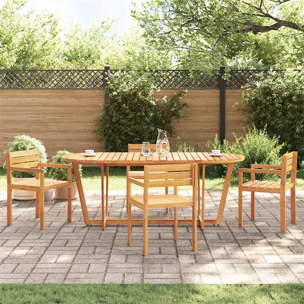 Grote foto vidaxl tuintafel ovaal 200x90x75 cm massief acaciahout tuin en terras tuinmeubelen