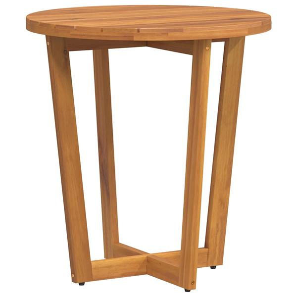 Grote foto vidaxl tuinbijzettafel rond 70x75 cm massief acaciahout tuin en terras tuinmeubelen