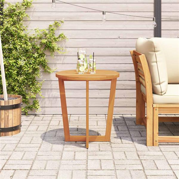 Grote foto vidaxl tuinbijzettafel rond 70x75 cm massief acaciahout tuin en terras tuinmeubelen